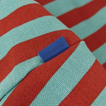 Bliss Kids Long Beanbag Red Teal Green Stripes, 3 of 4