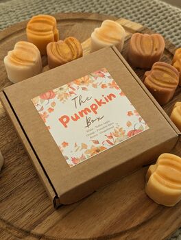 Pumpkin Wax Melt Selection Box Autumnal Scent Wax Melt, 6 of 8