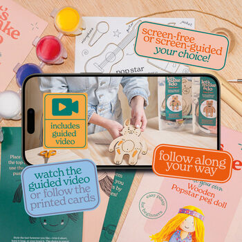 Make Your Own Popstar Wooden Craft Kit For Kids, 2 of 7