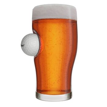 Personalised Golf Ball Beer Glass, 2 of 6