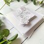 Handmade Personalised Wedding Card In White, thumbnail 4 of 6
