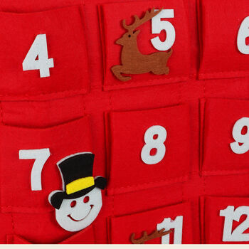 G Decor Large Felt Santa Reusable Advent Calendar, 4 of 4
