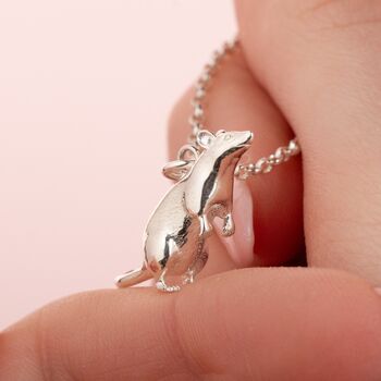 Rat Silver Necklace Personalised, 2 of 8