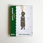 Meerkat Party Animal Christmas Tree Decoration, thumbnail 3 of 5