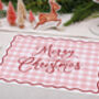 Christmas Placemats With Pink Gingham Design, thumbnail 2 of 3