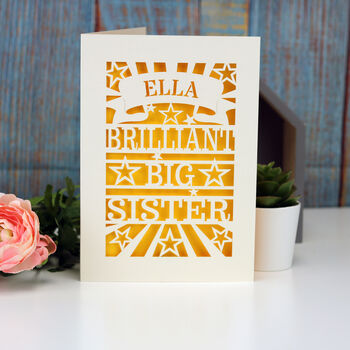 Personalised Big Brother Or Sister Card, 6 of 9