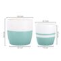Pack Of Two Modern Minimalist Ceramic Plant Pot Indoor, thumbnail 2 of 4