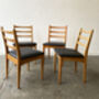 Four Mid Century 1970’s Dining Chairs By Schreiber, thumbnail 6 of 7