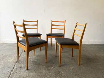 Four Mid Century 1970’s Dining Chairs By Schreiber, 6 of 7
