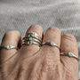 Handmade Silver Initial Stacking Ring, thumbnail 1 of 9