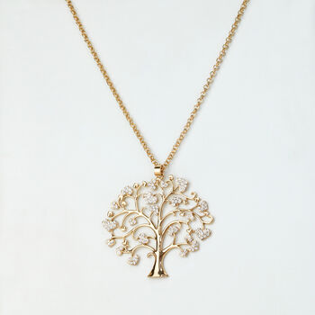 Large Sparkly Tree Pendant Necklace, 2 of 5
