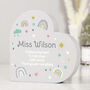 Personalised Rainbow Free Standing Heart Sign, thumbnail 4 of 6