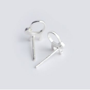 Sterling Silver Cat Stud Earrings, 4 of 5