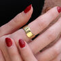 18ct Gold Plated Or Sterling Silver Wide Wave Ring, thumbnail 1 of 4