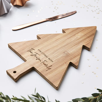Christmas Personalised Wooden Chopping Board, 2 of 11