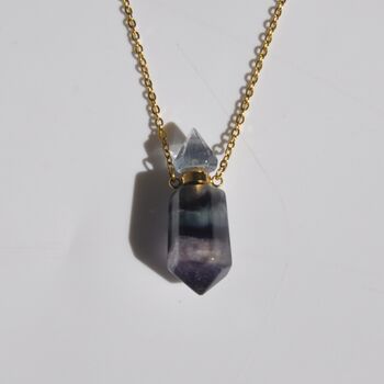 Gemstone Perfume Bottle Pendant Necklace, 6 of 8
