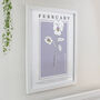 Personalised Birthday Birth Flower Framed Print, thumbnail 3 of 3