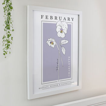 Personalised Birthday Birth Flower Framed Print, 3 of 3