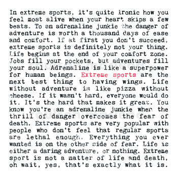 Extreme Sports Quotes Card, 2 of 8