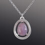 Pink Sapphire Necklace In Sterling Silver, thumbnail 3 of 6