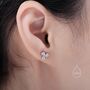 Sterling Silver Celtic Triskele Stud Earrings, thumbnail 5 of 9