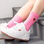 Women's Embroidered Socks Pink Strawberries, thumbnail 1 of 5