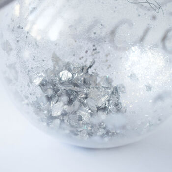 Hand Engraved Glass Christmas Bauble, 4 of 10