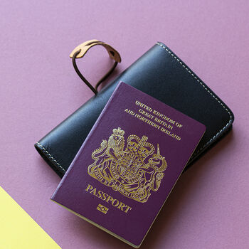Leather Travel Passport Holder With Metal Photo Insert, 8 of 12