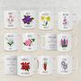 Birth Flower Mug With Personalised Message, thumbnail 1 of 12