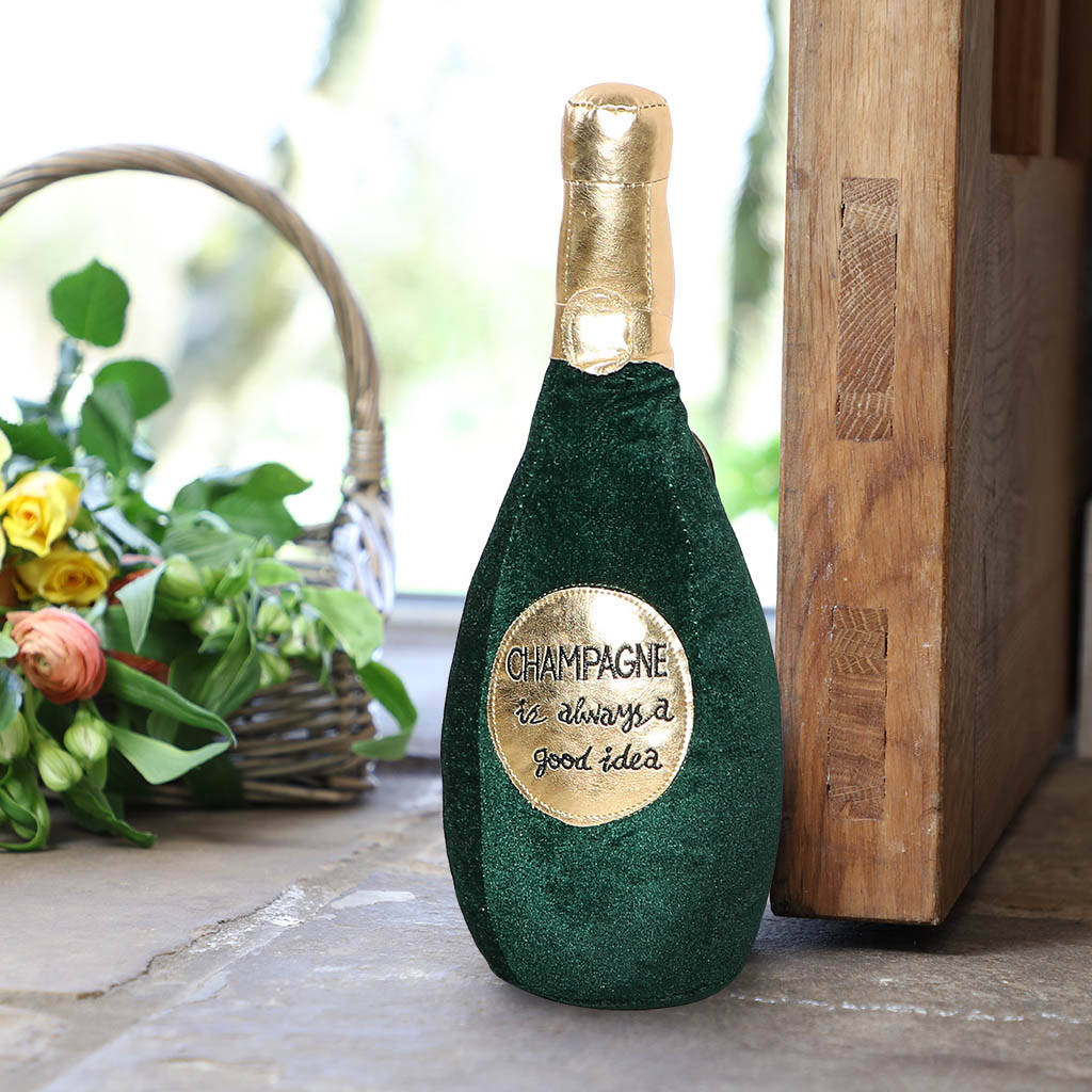 Novelty Luxury Velvet Champagne Door Stop By Dibor