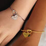 Personalised Heart Knot Gemstone Bangle Gift, thumbnail 4 of 8