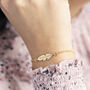 Personalised Gold Plated Feather Bracelet, thumbnail 1 of 9