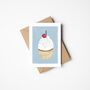 Blue Cupcake Birthday Card, thumbnail 1 of 2