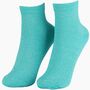 Women's Glitter Anklet Socks Turquoise, thumbnail 2 of 4