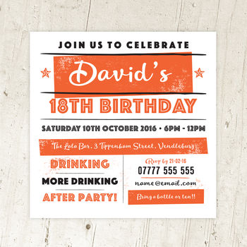 Personalised Party Invitations For All Ages, 5 of 7