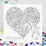 Mummy Birthday Butterfly Colouring In Card, thumbnail 1 of 12