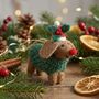 Felt Rudolph Dachshund Dog Christmas Decoration, thumbnail 1 of 3