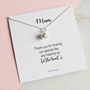 Thank You Mum Tie The Knot Silver Necklace Gift Box, thumbnail 2 of 6