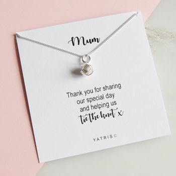 Thank You Mum Tie The Knot Silver Necklace Gift Box, 2 of 6