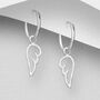 Sterling Silver Angel Wing Earrings, thumbnail 1 of 2