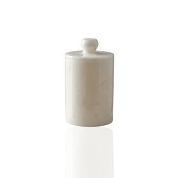 Handcrafted White Marble Waste Bin, 2 of 2