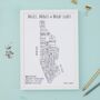 Personalised Manhattan New York Pinboard Map, thumbnail 1 of 4