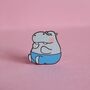 Hippo Enamel Pin | Cute Pin Badges, thumbnail 5 of 7