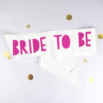 Papercut Style Bride To Be And Hen Sashes, 2 of 2