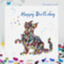 Birthday Butterfly Cat Butterflies Card, thumbnail 1 of 12