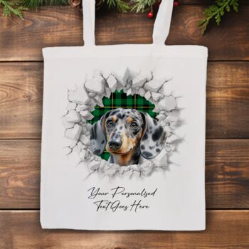 Personalised Christmas Dachshund Break Through, 10 of 10