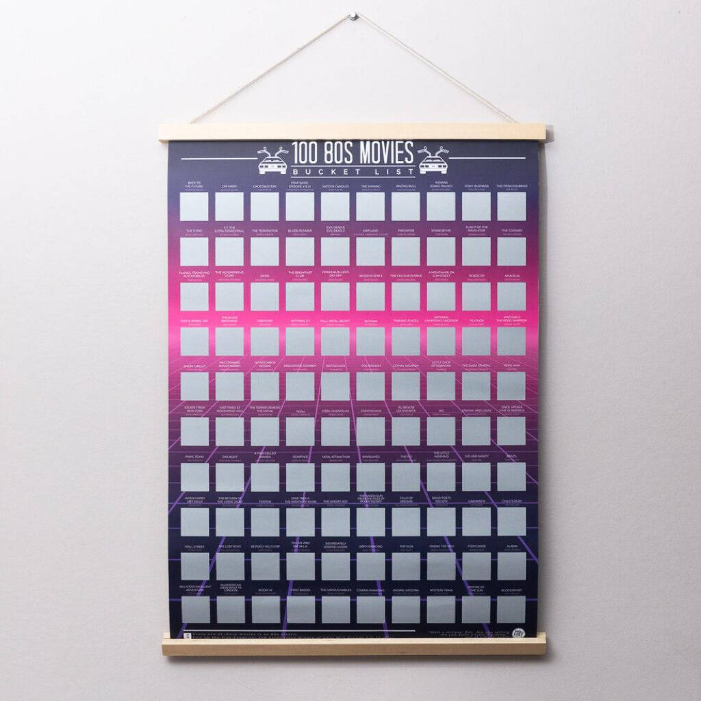 100 80s Movies Scratch Off Poster By all things Brighton beautiful