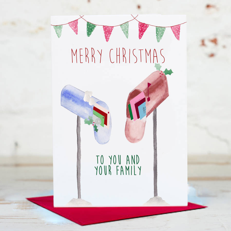 To You And Your Family Mailbox Christmas Card By Yellowstone Art