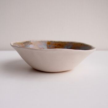 Handmade Blue Brown Decorative Ceramic Ring Dish, 9 of 10