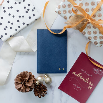 Personalised Leather Passport Christmas Gift, 3 of 12